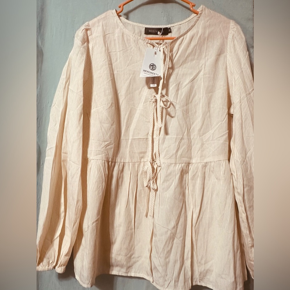 Cream Women's Top by No Boundaries